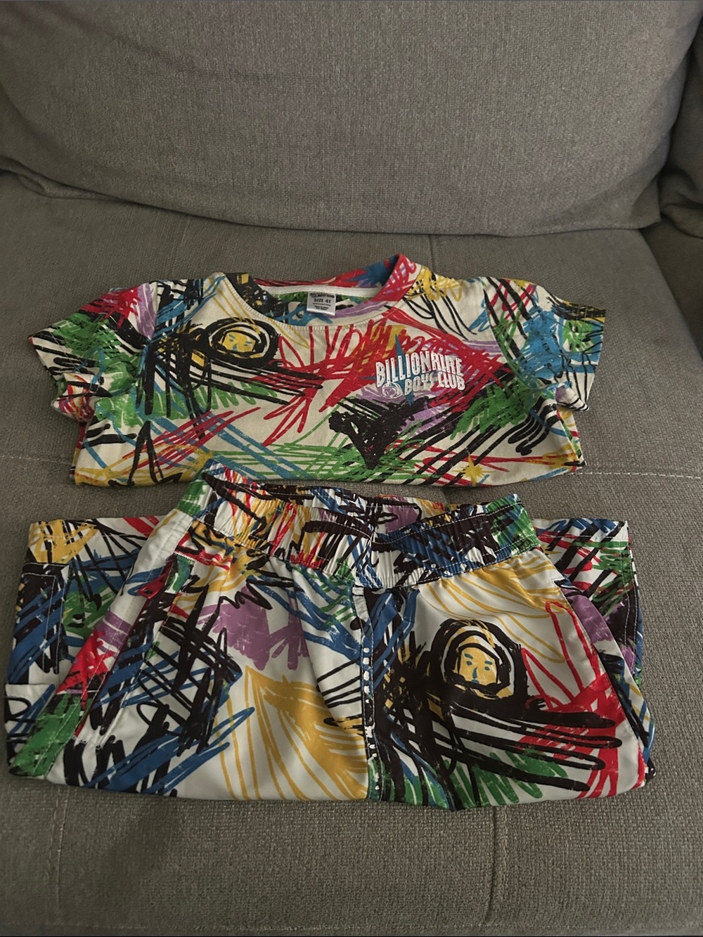 Billionaire Boys Club Scribble-Print Kids Set in Multicolor